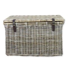 Rattan storage trunk chest - trunk,