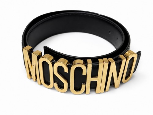 Moschino black leather belt - moschino,