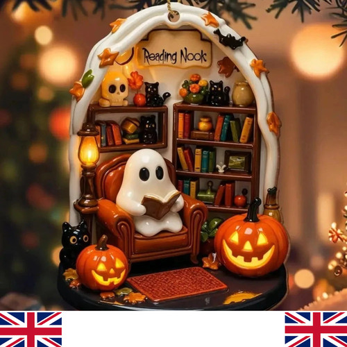 New cute reading ghost - cute,