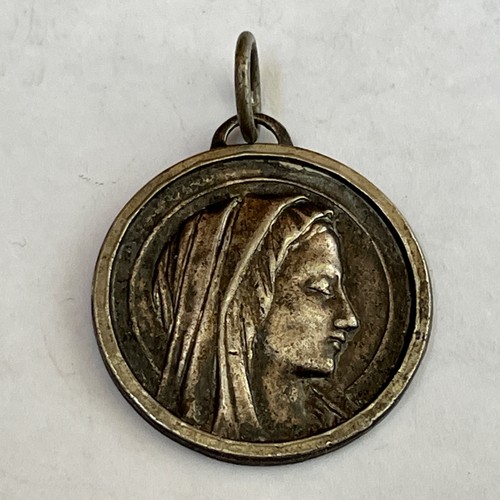 Vintage lourdes catholic medal - vintage,