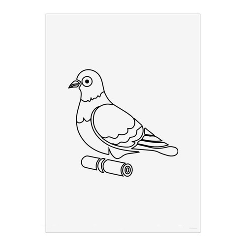 Carrier pigeon wall - wall, art