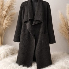grey Faux Fur Teddy Coat Size
