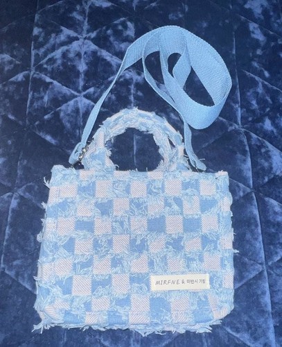 Blue and white checkered - white,