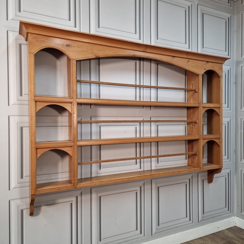Antique pine delft plate rack - delft,