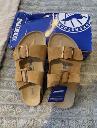 Brown suede birkenstock - brown,
