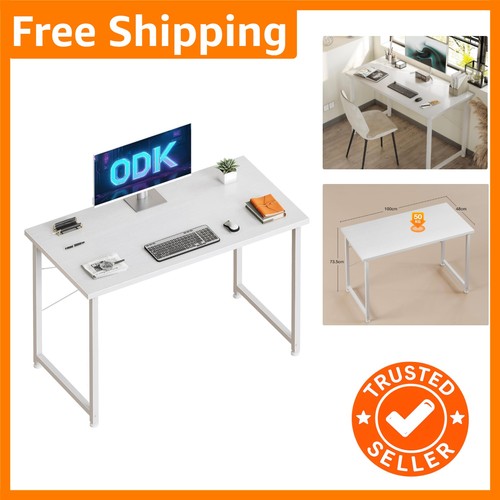 Chic white computer desk - white,