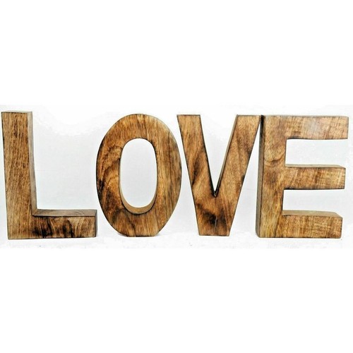 Large wooden love word letters - large,