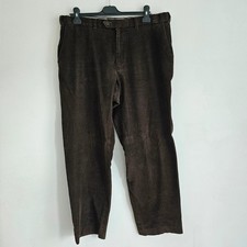 Marks and Spencer brown corduroy lycra trousers 36 waosr 29 long