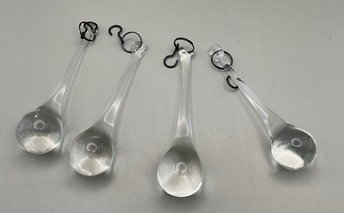 Clear rain drop crystal - 4,