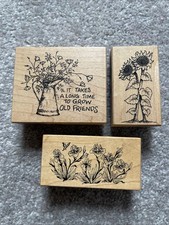 3 PSX Rubber Stamps Flowers
