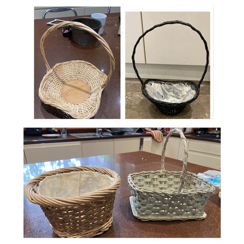 Wicker flower basket with - flower,