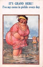 POSTCARD  COMIC SEASIDE  FAT