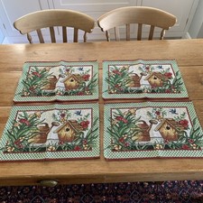 4 x Vintage Tapestry Placemats