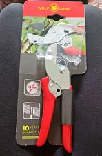 Anvil Secateurs 19 mm Diameter Plastic Grip Non Stick Coated Blade Wolf Garten
