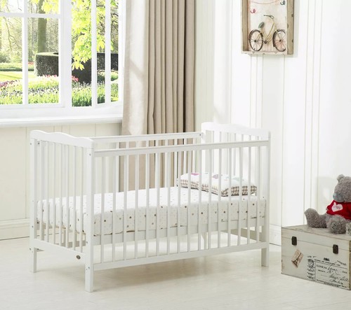 Wooden baby cot bed - cot, drawer