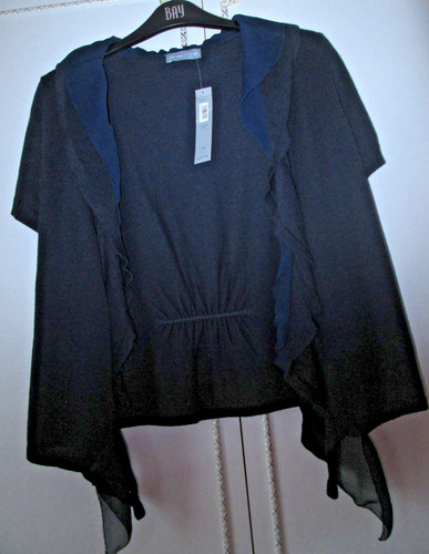 Dark navy blue shrug cardigan - dark,
