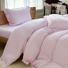 Vintage Plaid Duvet Cover Set