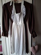 Girls Victorian Child Dress Up Outfit World Book Day 9-10 years Dress and apron