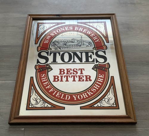 Vintage pub advertising mirror - advertising,