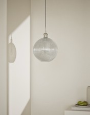M&S Ridged Glass Ceiling Lamp