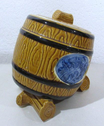 Wine barrel cookie jar - wine,
