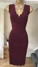 BNWT Lipsy wine scalloped fine