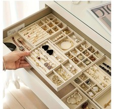 4pc Velvet Jewelry Tray Set