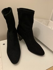 LK Bennett Alice Black Stretch Suede Heels – UK5 / EU38 – Brand New