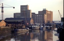 ORIGINAL SHIP OLD HULL PHOTO NEGATIVE. View on River Hull in 1988
