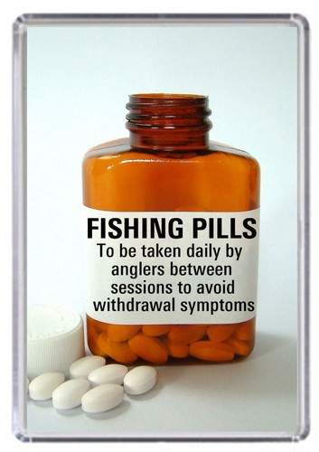 Fishing pills fridge - magnet,