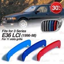 Fits BMW 3 Series E36 LCI 1996-98 Kidney 11 Slats Grille M Sport 3 Colour Covers