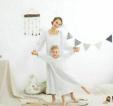 New Ladies Cotton Nightdress Vintage Victorian Style Girls Nightie Size M-2XL I1