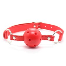 Red Plastic Vented Ball Mouth