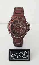 ETON Ladies Watch Metal Brown & Diamante - 3052L Boxed NEW Fashion Chunky 