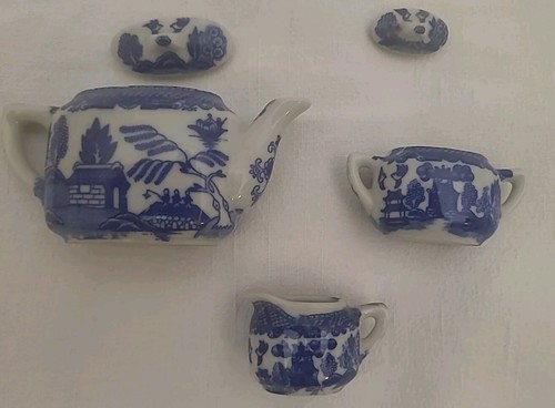 Antique doll teapot tea set - antique,