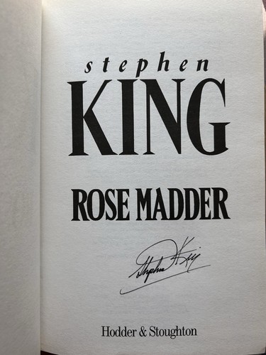 Stephen king rose madder 1st - rose,