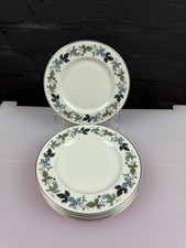 6 x Royal Doulton Burgundy Salad Plates 8" Wide 2 Sets Available