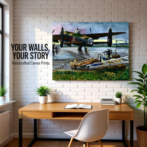 Lancaster bomber canvas prints - bomber,