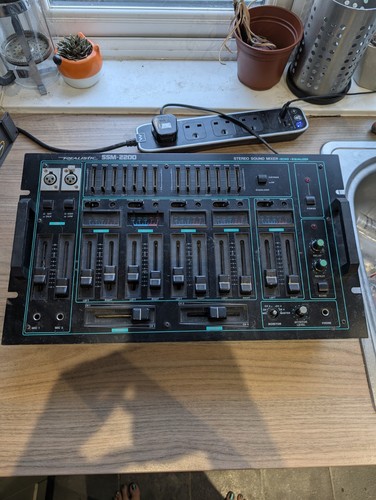 Realistic stereo audio mixer - stereo,