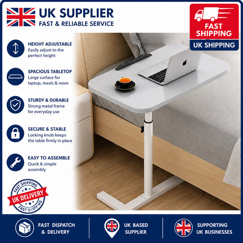 Overbed table adjustable over - table,
