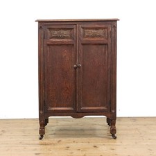 Antique Oak Music Cabinet