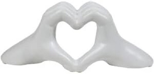 Heart hands ornament white - heart,