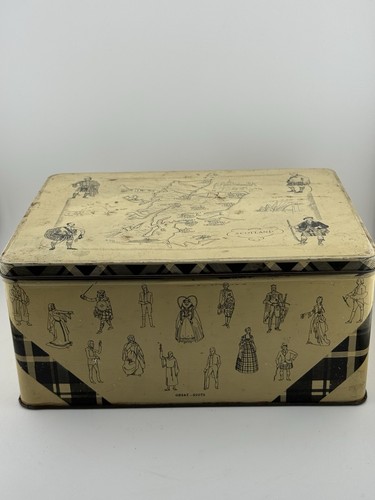 Large vintage scottish tin - large,