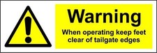 Warning signs When operating