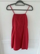 Zara Red Linen Mini Dress