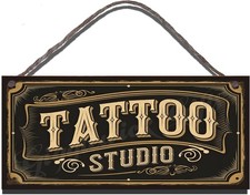 Tattoo Studio Wooden Sign –