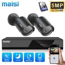 5MP HD CCTV Security Camera System Kit 4CH DVR Home Outdoor IR with Hard Drive