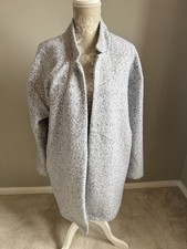 M&S GREY EDGE TO EDGE BOUCLE