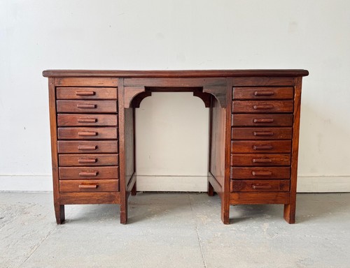 Vintage wooden desk with - wooden,