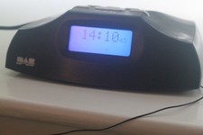 'RED' DAB/FM Alarm Clock Radio Model 583-156, Black, Mains operated, VGC